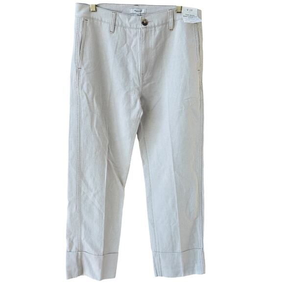 Madewell The Dean Easy Straight Pant Size 28 NWT - Picture 2 of 13